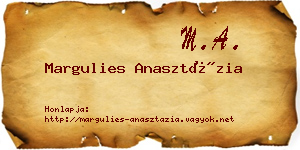 Margulies Anasztázia névjegykártya